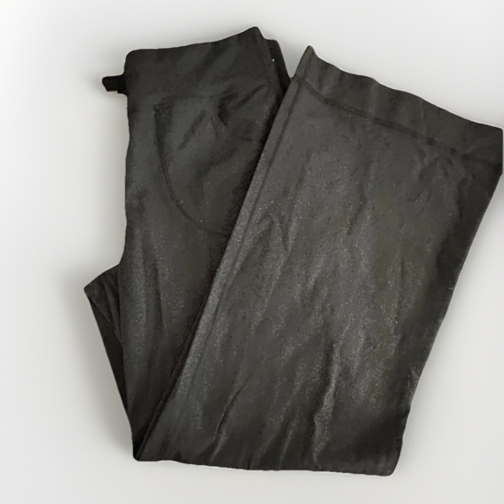 Lululemon Wide Leg Pants Womens 6 Black Drawstring High Rise Lounge Yoga 30x31
